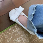 Flats Women Loafer Shoes Shallow Bow Casual Cozy Mary Jane Shoes Fashion New Spring 2024 Dress Lolita Party Zapatos Para Mujeres